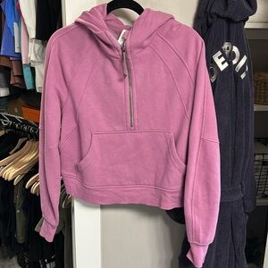 Lululemon 1/2 zip oversized cropped scuba hoodie